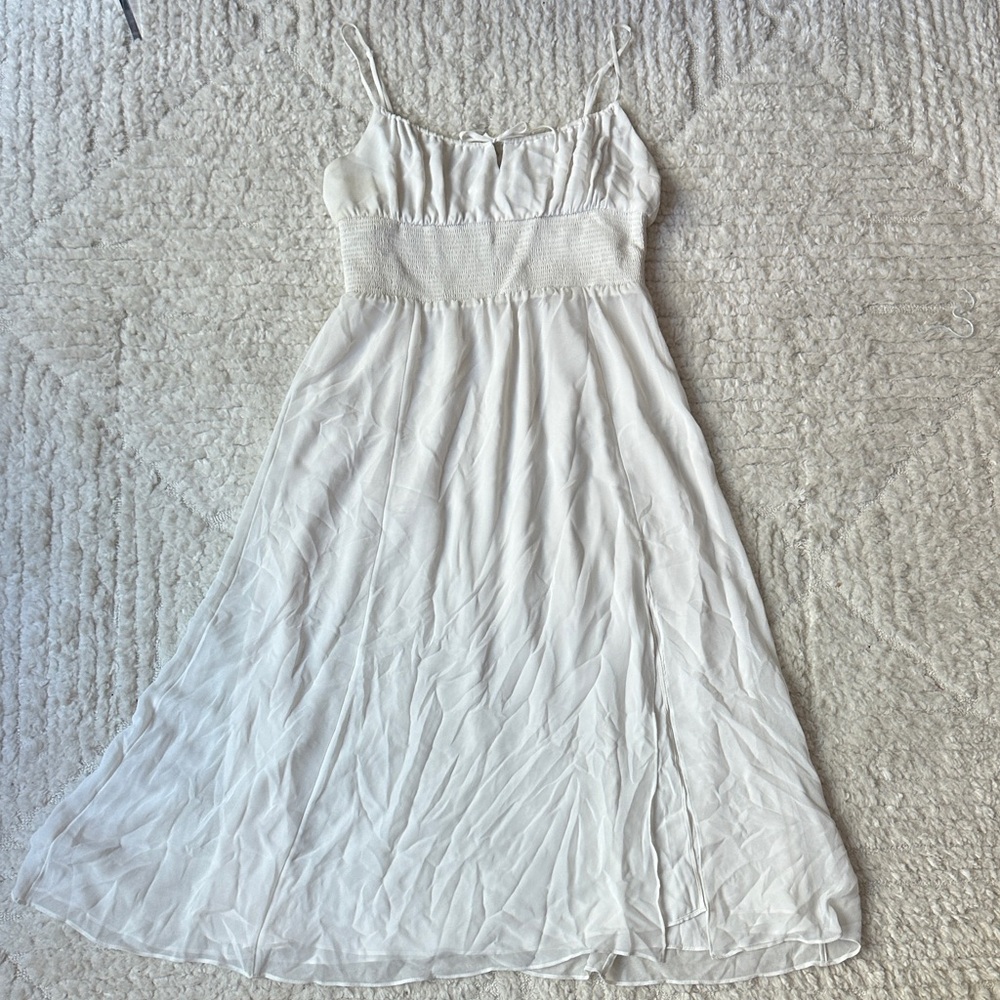 Wilfred Genoa Midi White Spaghetti Strap Maxi Dress